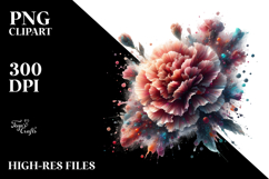 Abstract Shiny Carnation Sublimation Clipart Product Image 2