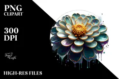 Abstract Zinnia, Transparent PNG Product Image 2