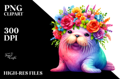 Walrus Vibrant Colors Cartoon-Style Product Image 2