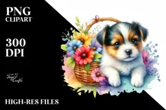 Colorful Baby Dog Sublimation Clipart Product Image 3