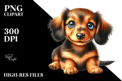Whimsical Baby Dachshund PNG Product Image 2