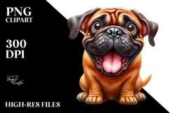Bullmastiff Crazy Looking Watercolor Product Image 2