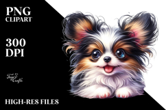 Whimsical Baby Papillon PNG Product Image 2