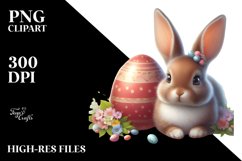 Baby Rabbit with Easter Egg, High-Res PNG Product Image 2