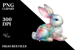 Colorful Pastel Bunny made of PNG Product Image 2