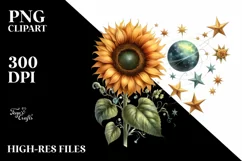 Sunflower Stars Vintage | Clipart Product Image 3