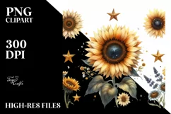Sunflower Stars Vintage | Clipart Product Image 3