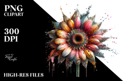 Abstract Artistic Gerbera Sublimation Clipart Product Image 2