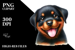 Happy Rottweiler, Transparent PNG Product Image 2
