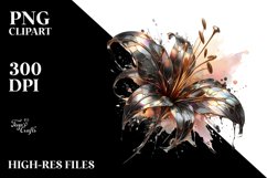 Abstract Glossy Lily Sublimation Clipart Product Image 1