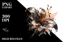 Abstract Glossy Lily Sublimation Clipart Product Image 2