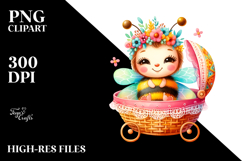 Vibrant Baby Bee PNG Product Image 2