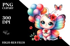 Adorable Baby Butterfly Cuddling Balloons | Sublimation | Product Image 1