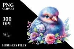 Vibrant Cute Pigeon Clipart PNG Product Image 1