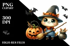 Simple Funny Halloween Clipart, Transparent PNG Product Image 3