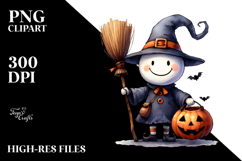 Simple Funny Halloween Clipart, Transparent PNG Product Image 2