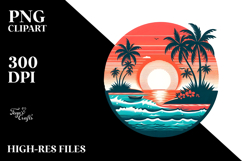 Tropical Island Sunset, 20 oz Tumbler PNG Product Image 2