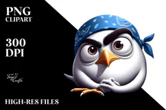 Serious Bird in a Bandana, Transparent PNG Product Image 2