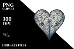 Vintage Hand Drawn Heart Made of PNG Product Image 2