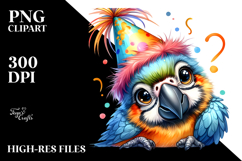 Baby Macaw Party Hat PNG Product Image 2