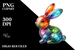 Colorful Bunny made of PNG Product Image 2