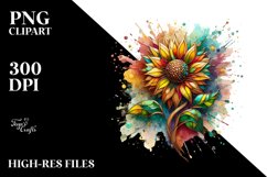 Abstract Sunflower Clipart Product Image 1