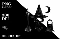 Gothic Quirky Witch | Tshirt|Tumbler|Mug|Clipart Product Image 3