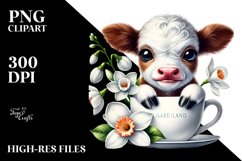 Smiling Baby Highland Cow PNG Product Image 2