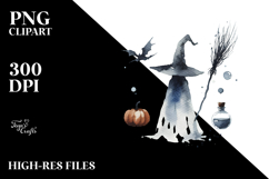 Simple Witch Clipart PNG Product Image 2