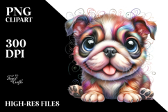Baby Bulldog with Big Eyes PNG Product Image 2