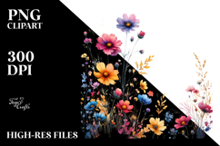 Centered Wild Flowers on White Background | Sublimation | Product Image 2