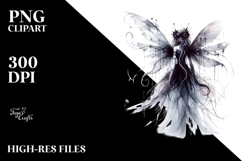 Washed Watercolor Gothic Fairy, High-Res PNG Product Image 2