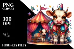 Baby Cow Circus Tent PNG Product Image 1