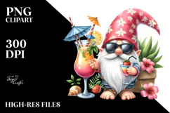 Whimsical Gnome in Summer Clothes PNG Product Image 2
