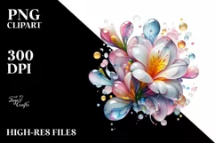 Abstract Shiny Freesia, Transparent PNG Product Image 3