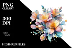 Abstract Shiny Freesia, Transparent PNG Product Image 2