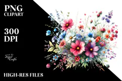 Colorful Wild Flowers | Clipart Product Image 2