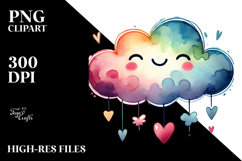 Simple Smiling Cloud, Transparent PNG Product Image 2