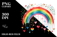 Digital Painting with Colorful Rainbow PNG Product Image 2