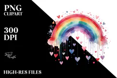 Digital Painting with Colorful Rainbow PNG Product Image 2