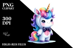Cute Baby Unicorn Dressed for Halloween PNG Product Image 2