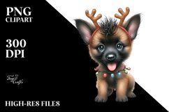 Energetic Malinois in Christmas Theme PNG Product Image 3