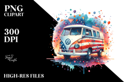 Vibrant Campervan Watercolor Product Image 2