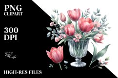 Watercolor with Large Tulip | Clipart Product Image 3