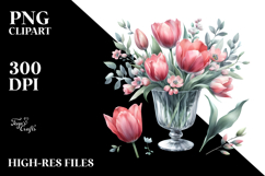 Watercolor with Large Tulip | Clipart Product Image 2
