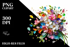 Watercolor Luxury Flower Splash Clipart Product Image 3