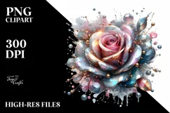 Abstract Shiny Rose Watercolor Splash | Sublimation | Product Image 3