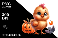 Funny Standing Rooster Halloween Clipart Product Image 2
