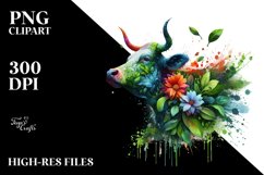 Vibrant Abstract Cow PNG Product Image 3