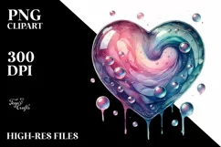 Heart Watercolor PNG Product Image 2